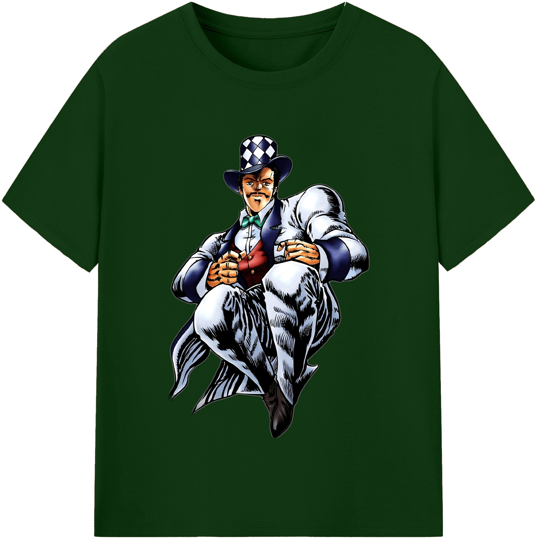 （画像用） ジョジョの奇妙な冒険 ウィル?アントニオ?ツェペリ JoJo's Bizarre Adventure Will Anthonio Zeppeli 綿100％半袖Tシャツ（フロントプリント）